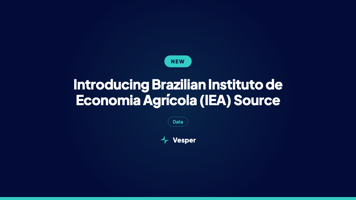 Introducing Brazilian Instituto de Economia Agrícola (IEA) Source